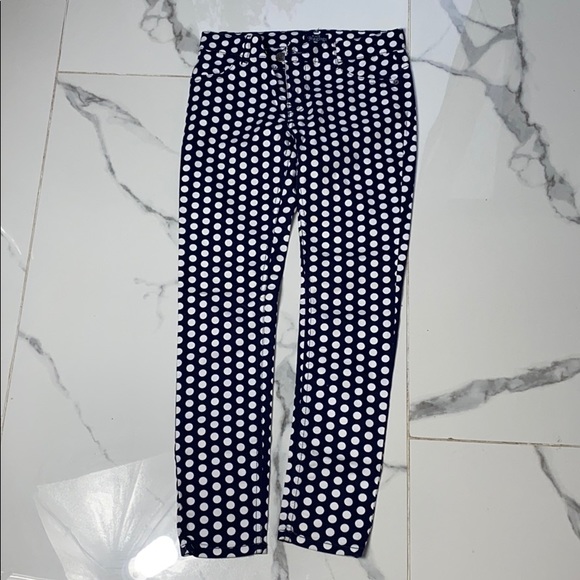 Blue Polka dot Jeans size Small - Picture 9 of 10